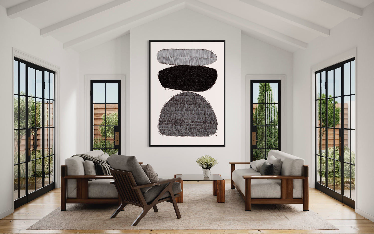 小石 Wabi Sabi Wall Art