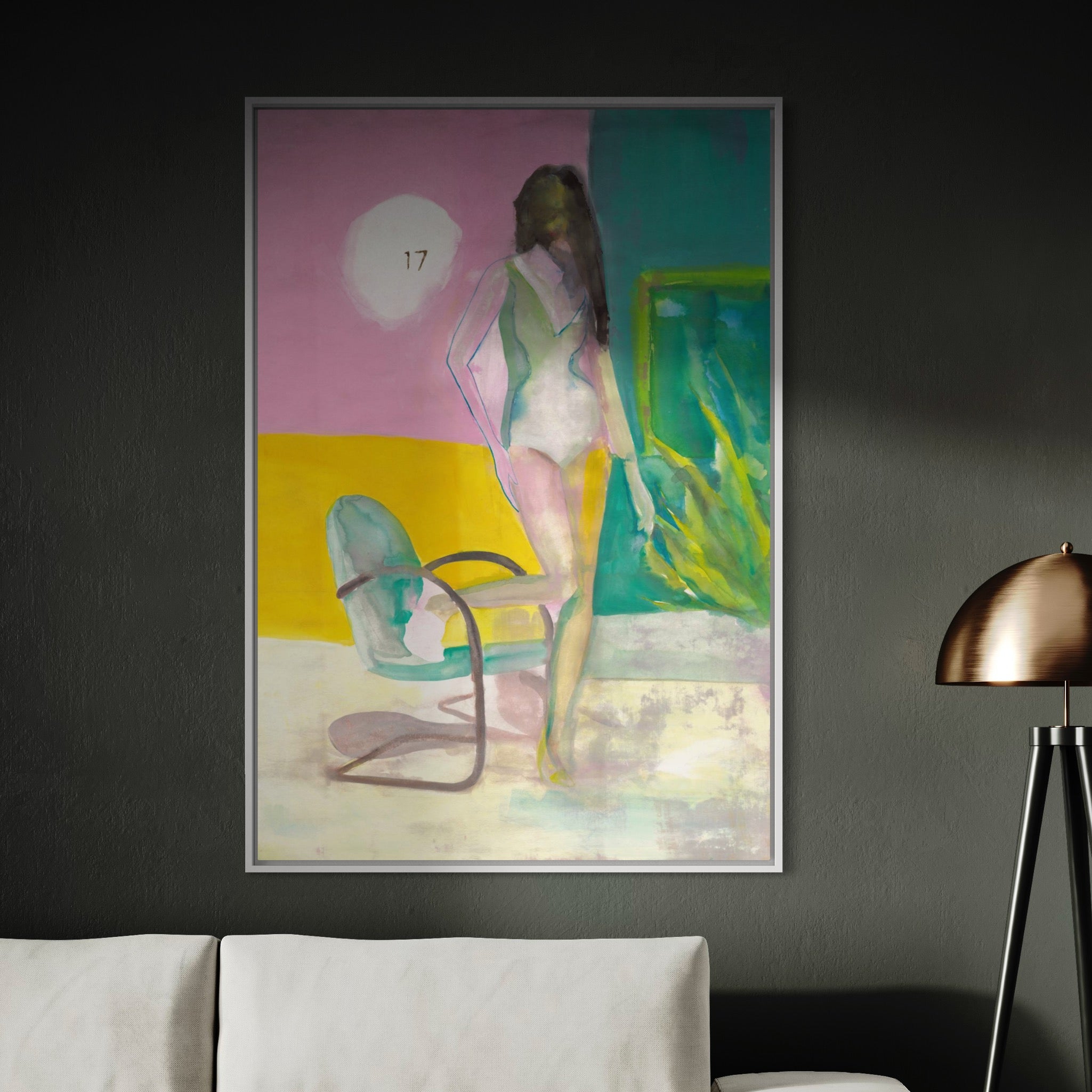 17 Bazaar II by Victoria Verbaan, hand-painted canvas painting showcasing vibrant figurative art for stylish interiors.