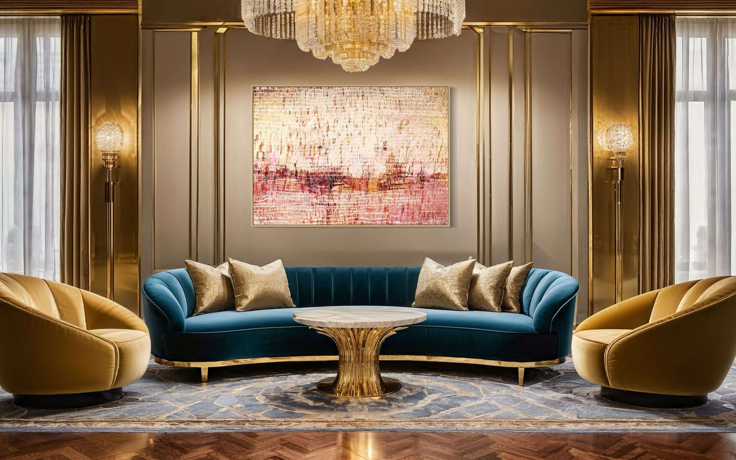 ダンスレインピンク Dining Room Wall Art