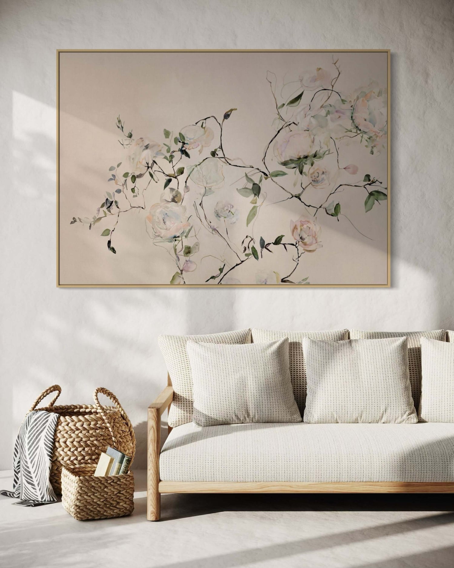 Vigne pastel Wabi Sabi Wall Art