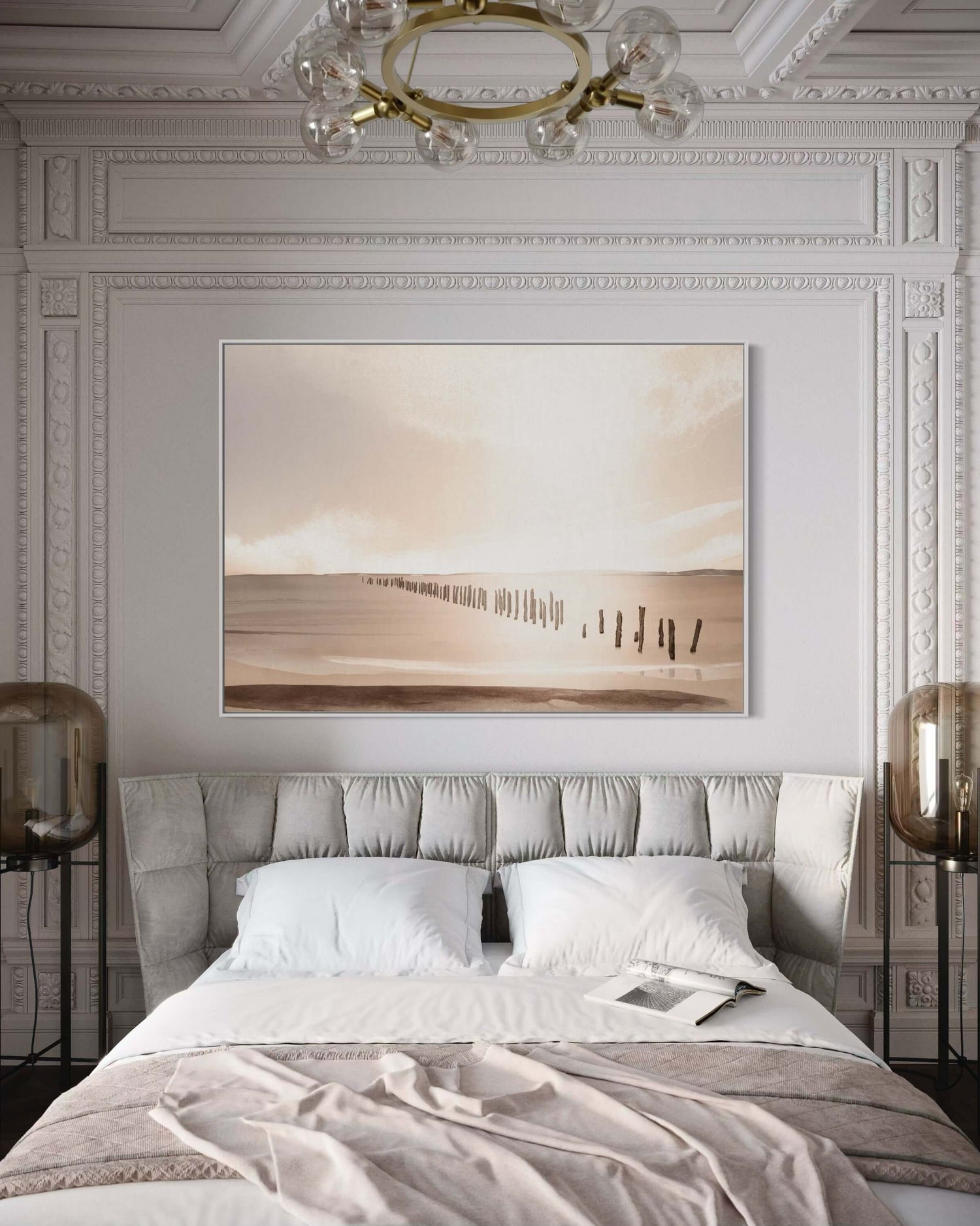 Sonnenuntergang in Bridport  Wabi Sabi Wall Art