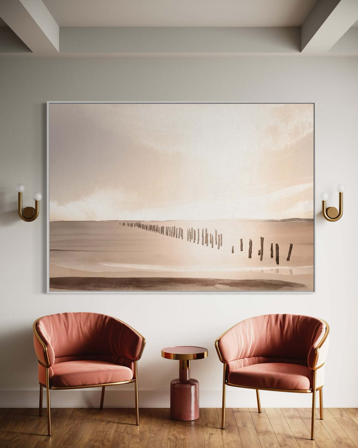 Sonnenuntergang in Bridport  Wabi Sabi Wall Art