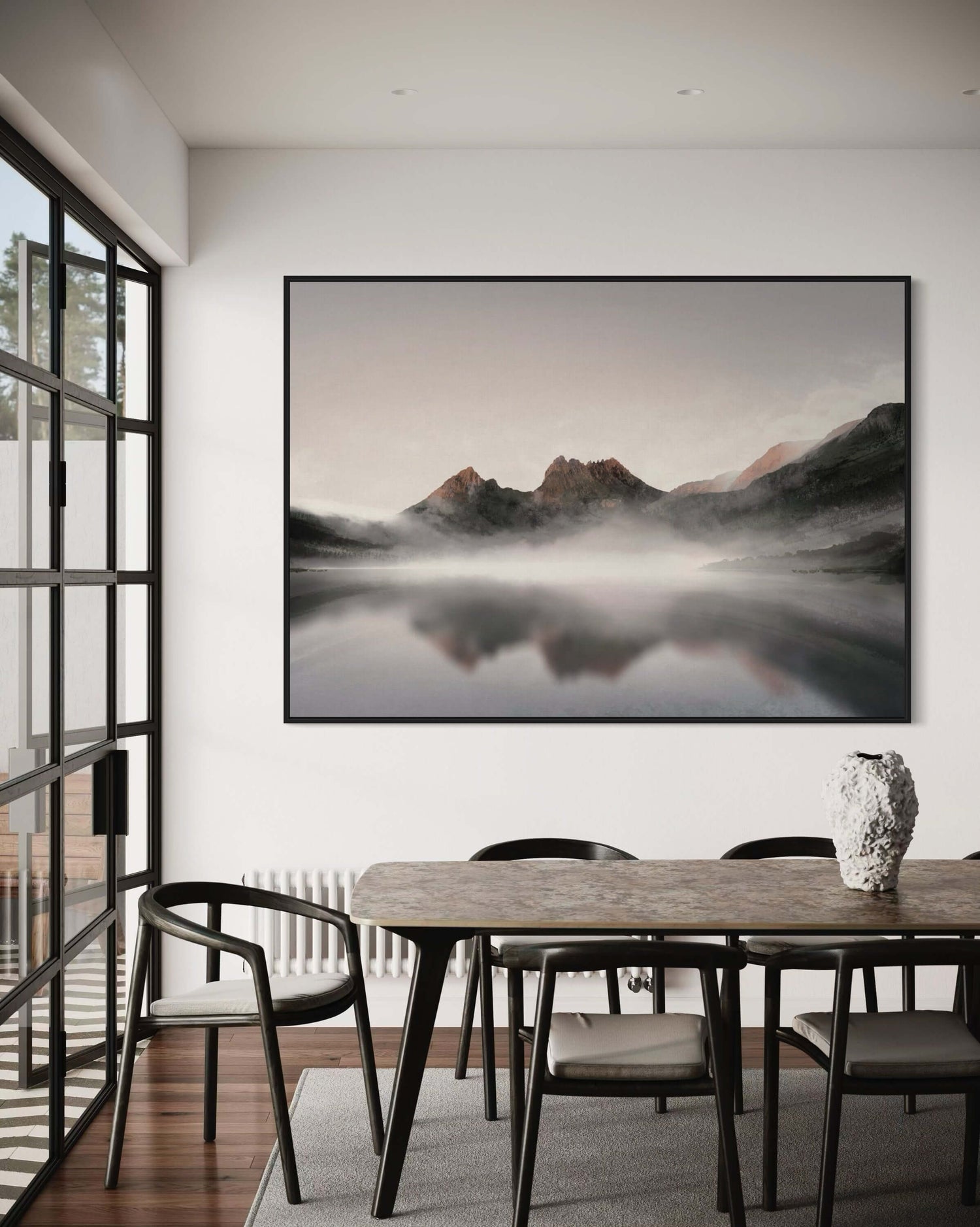 Amanecer en la montaña Cradle  Dining Room Wall Art