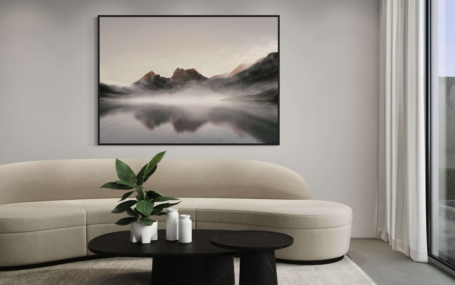 Amanecer en la montaña Cradle  Dining Room Wall Art