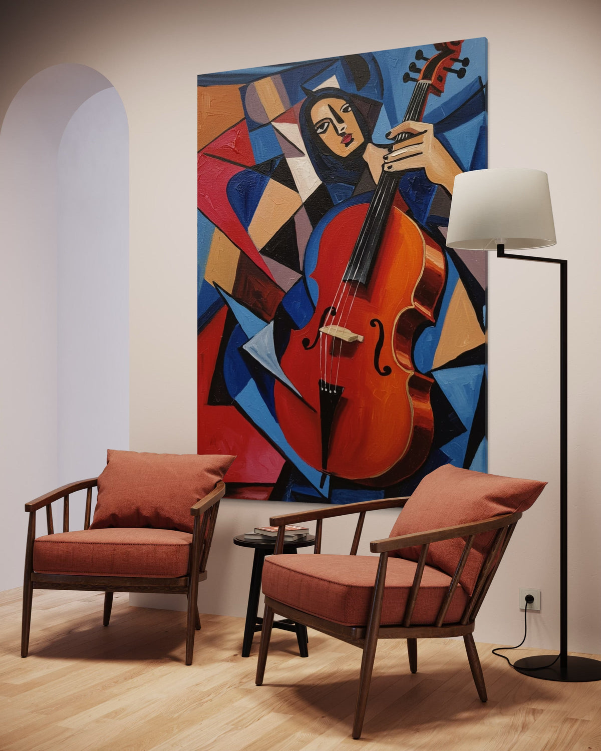 Abstract Cello - Hand Painting