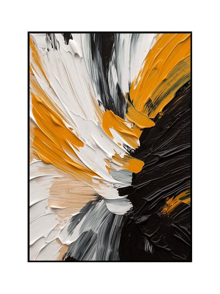 Arte de pared texturizado con explosión de color Dining Room Wall Art