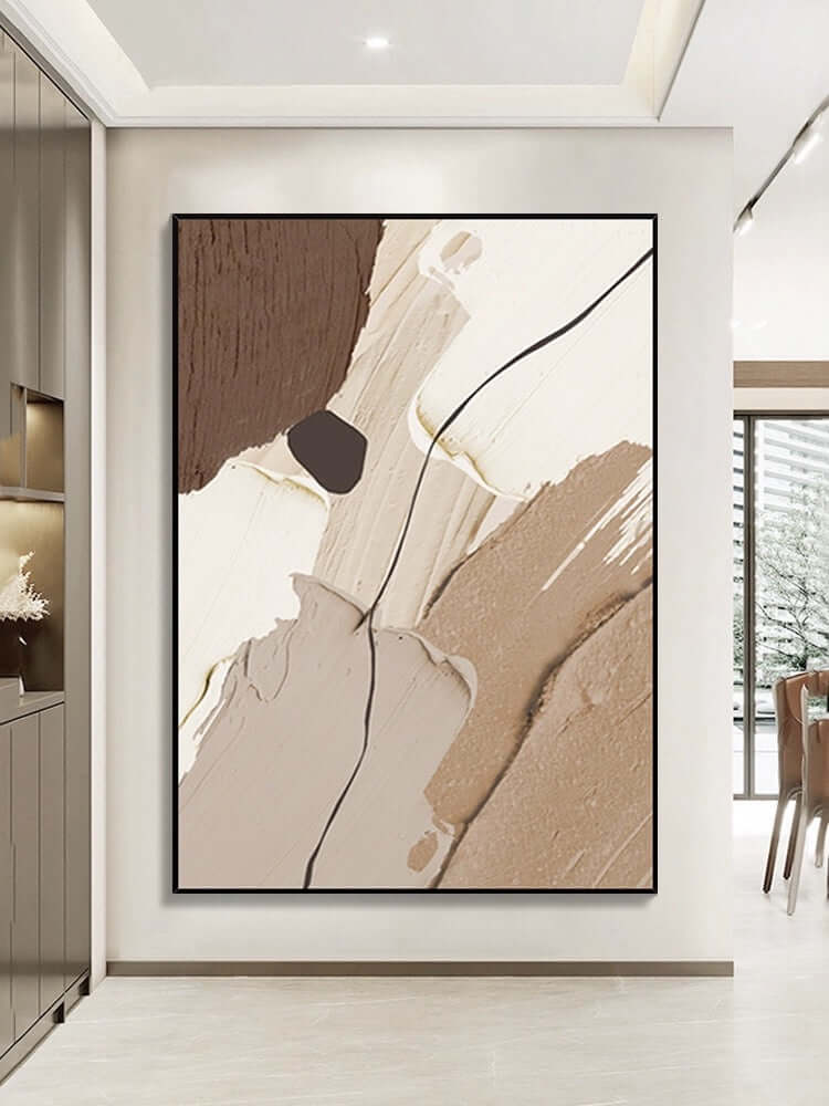 Arte mural neutro y multicolor Dining Room Wall Art