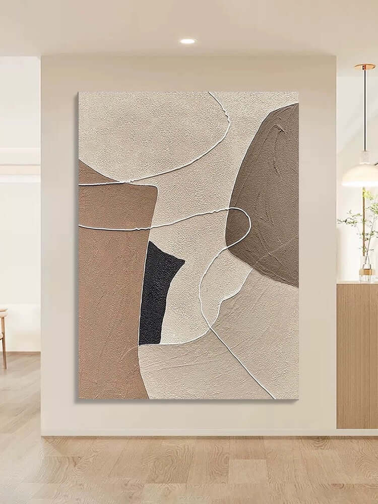 Neutral Zen Wall Art - Hand Painting