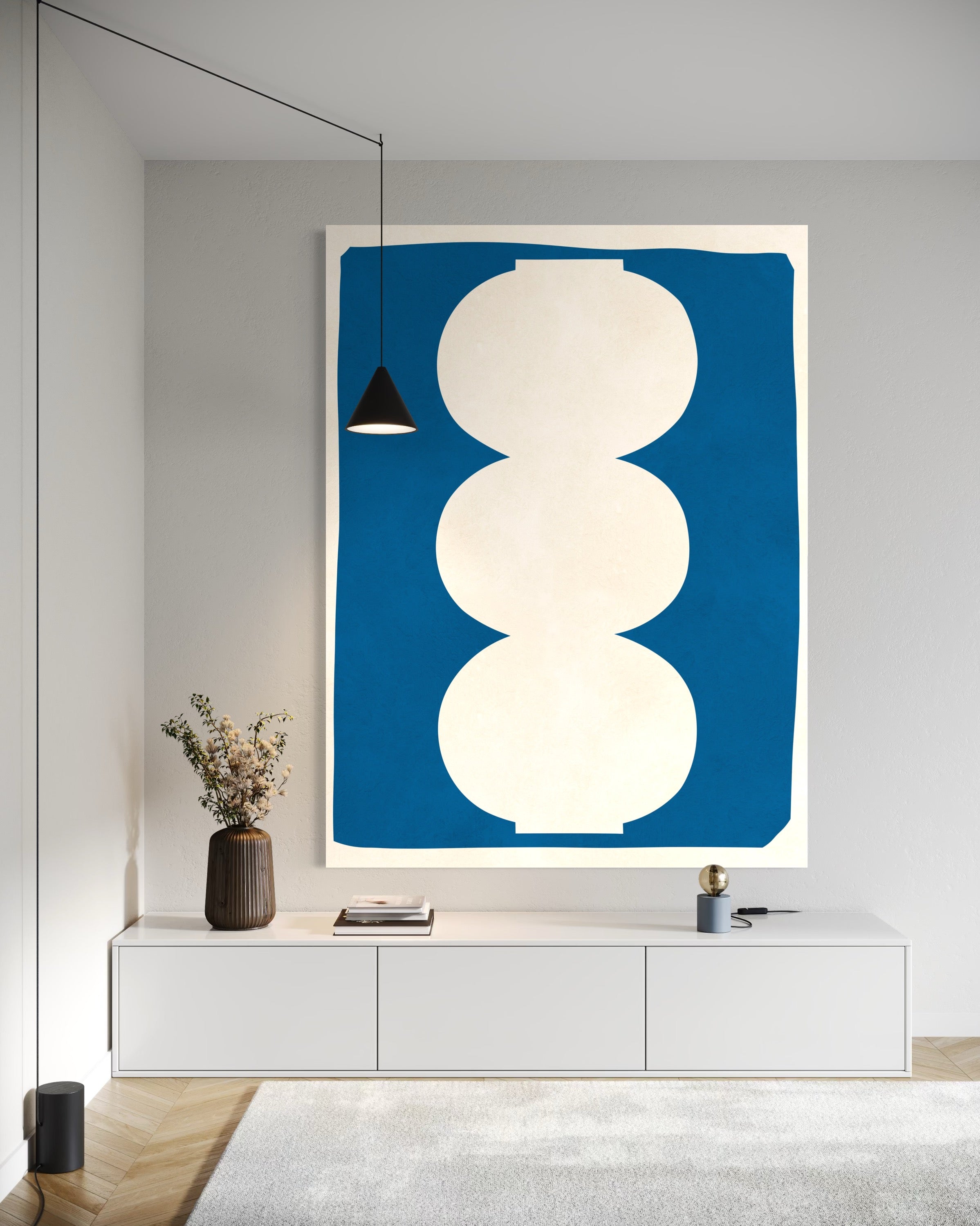 Vase on Blue Background 1