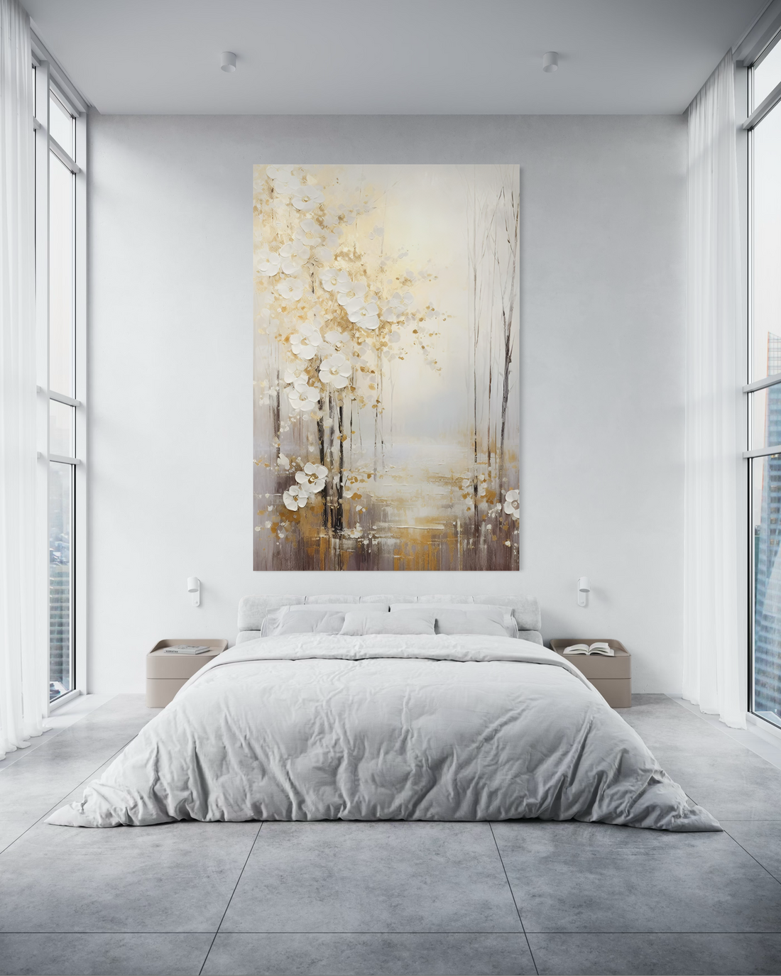 Silent Forest Floral Textured Painting - Hand Painting