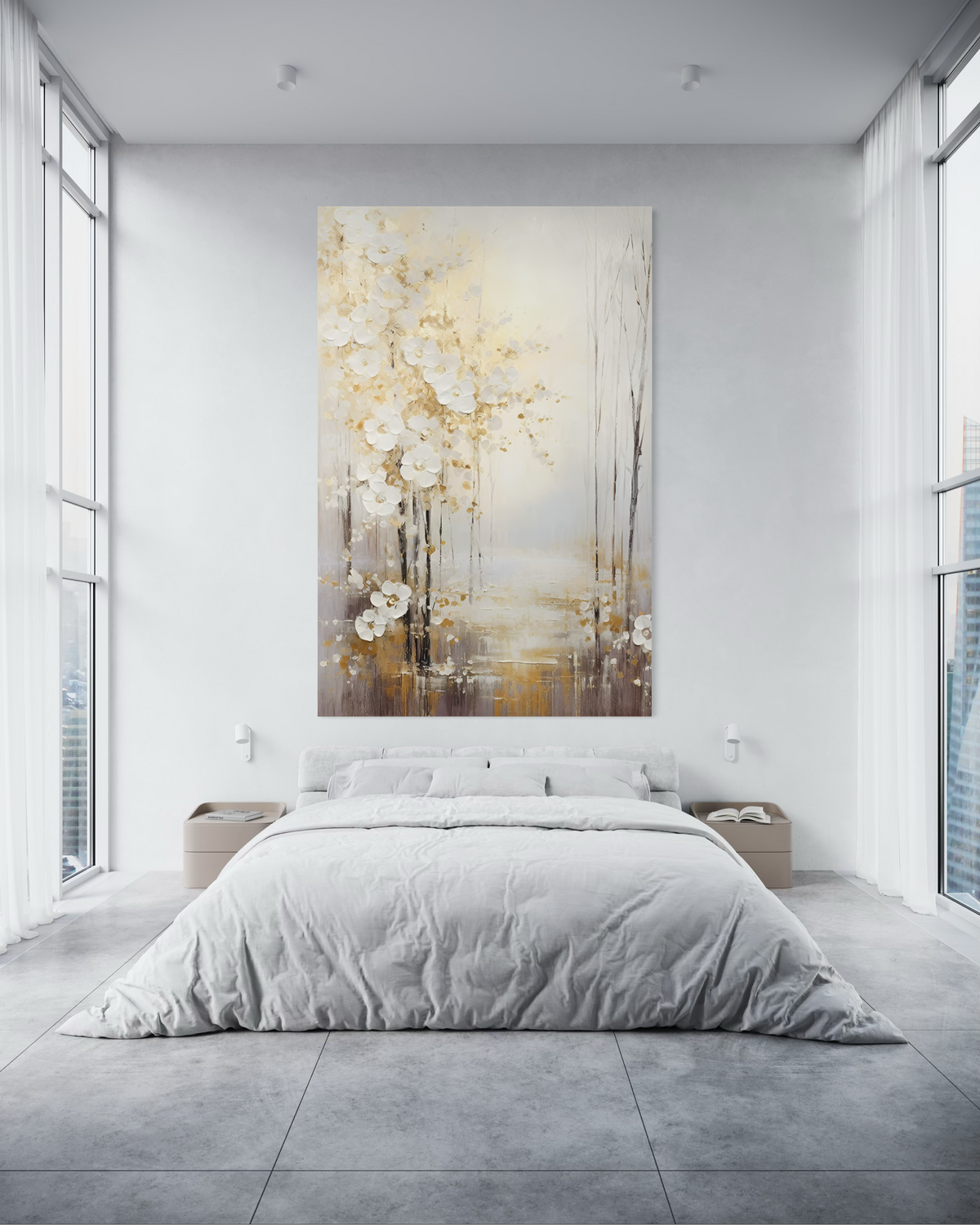Silent Forest Floral Textured Painting - Hand Painting