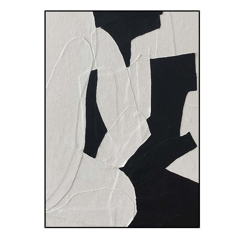 White and Black Wall Art - Hand Painting