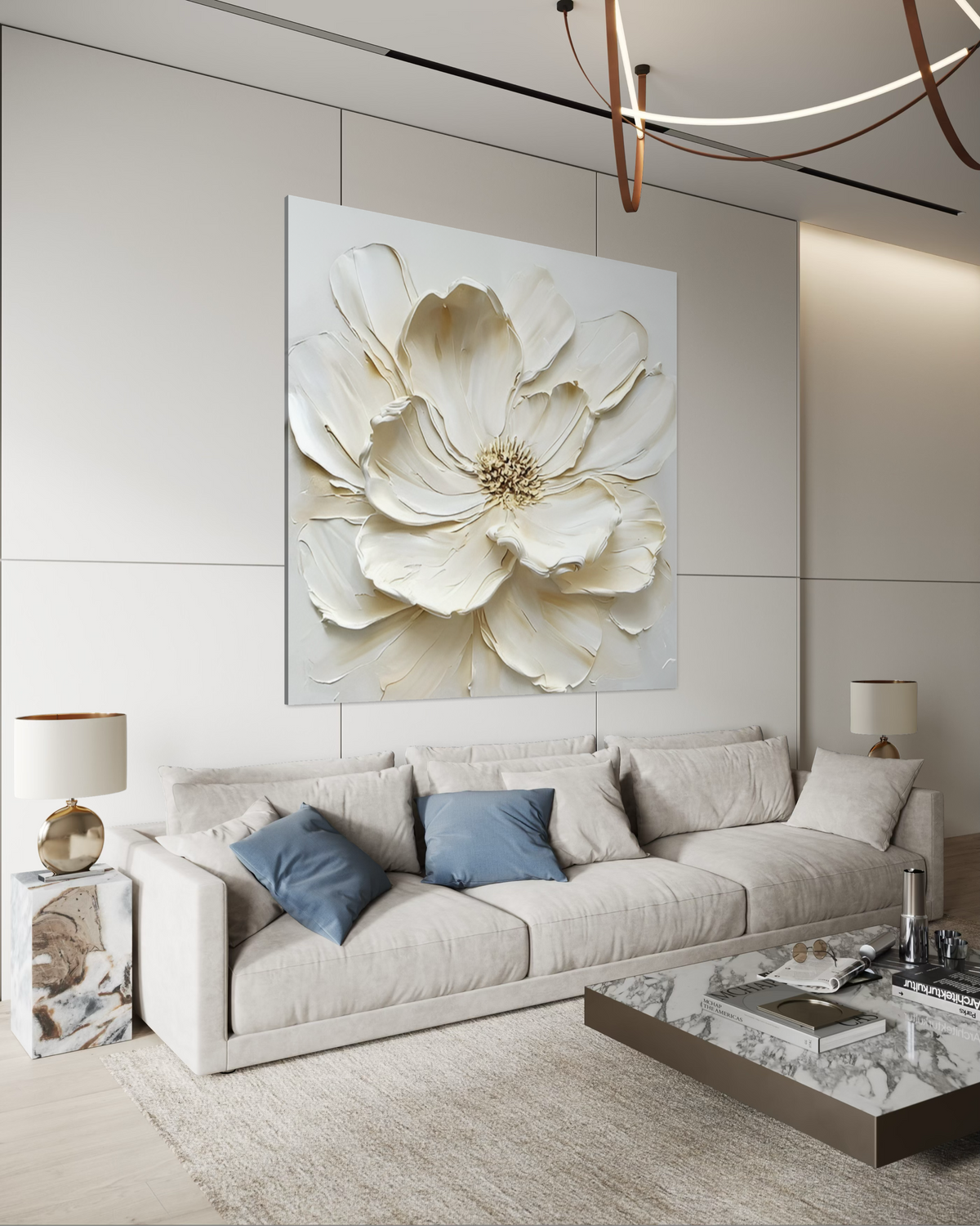 Ivory Magnolia - Hand Painting