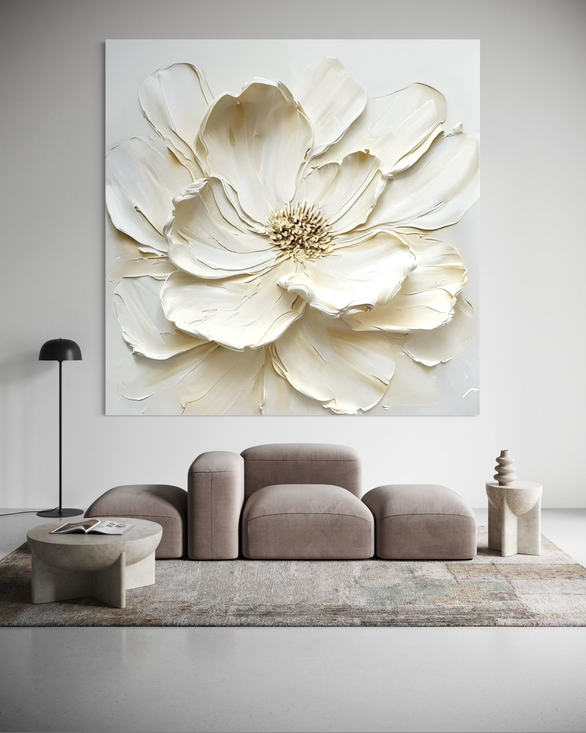 Ivory Magnolia - Hand Painting