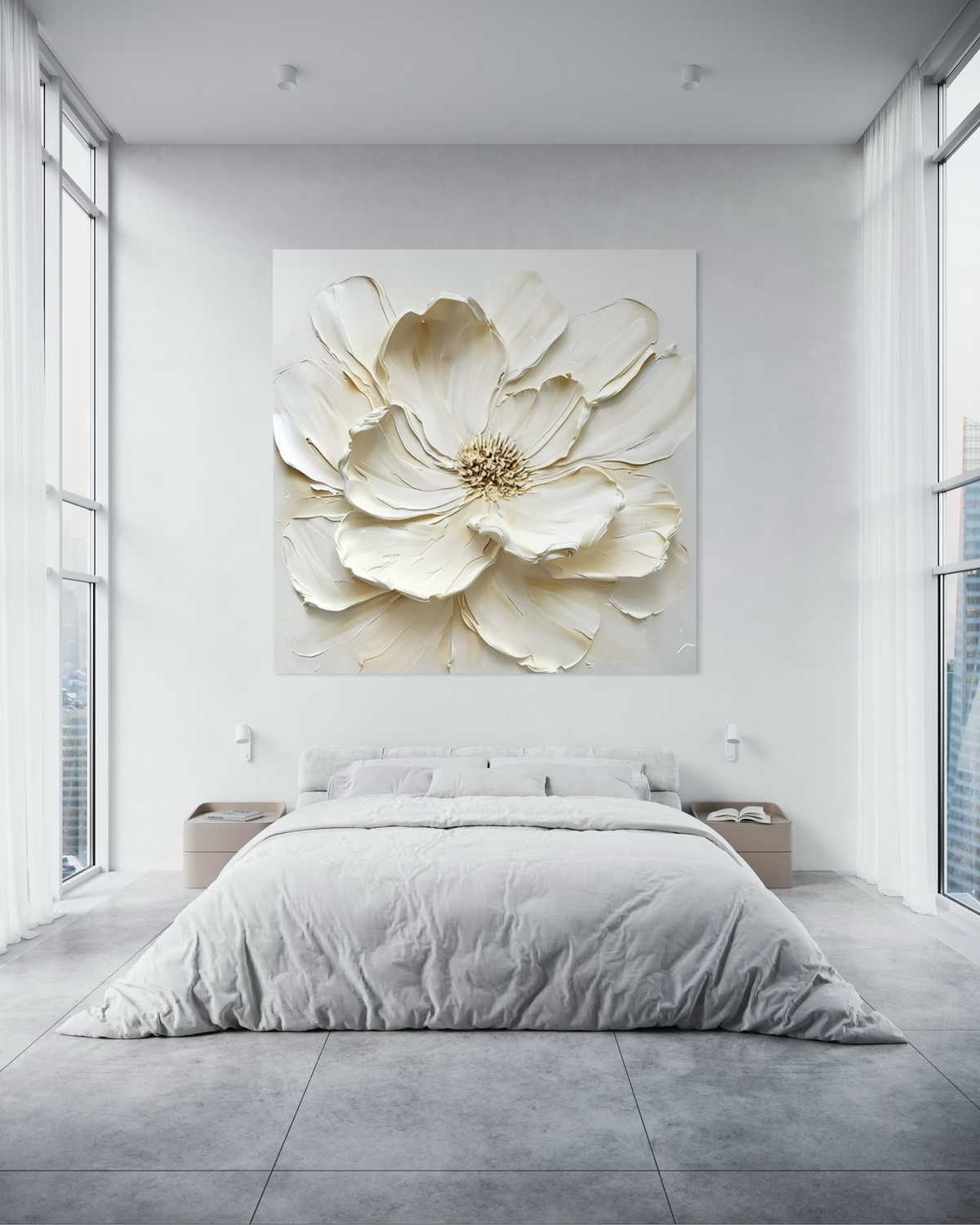 Ivory Magnolia - Hand Painting
