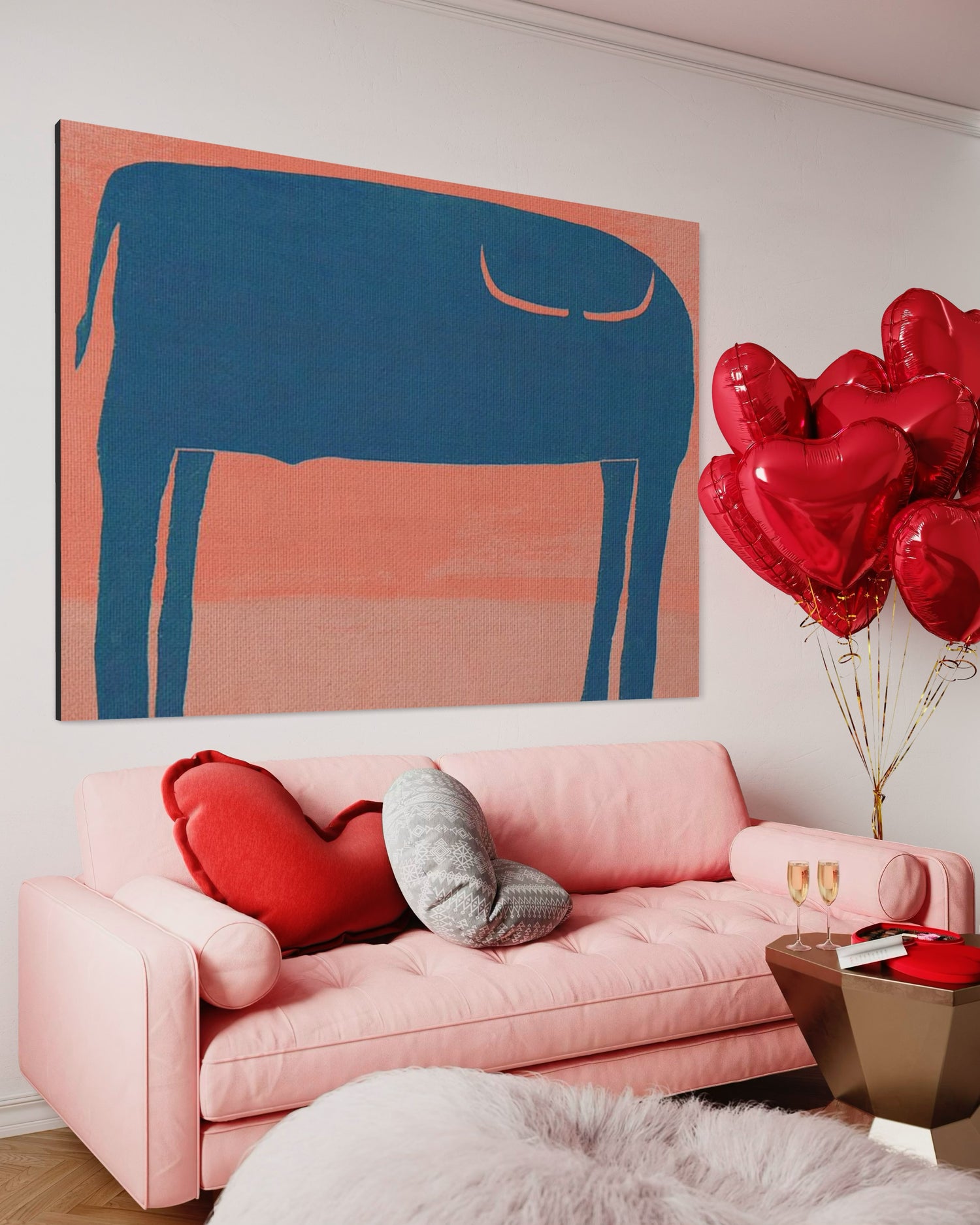 Toro Azul Pink Wall Art