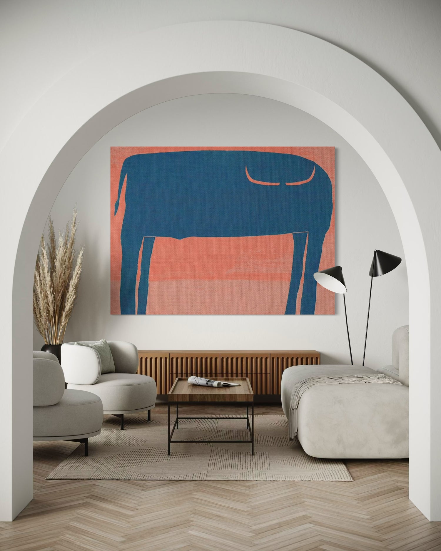Toro Azul Pink Wall Art