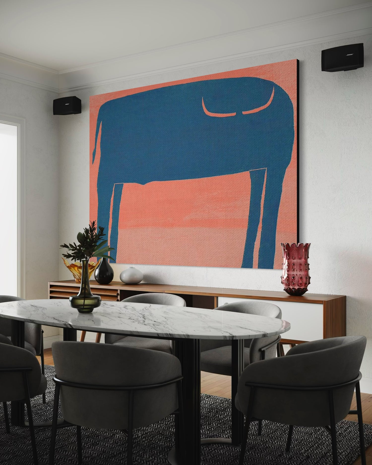 Toro Azul Pink Wall Art