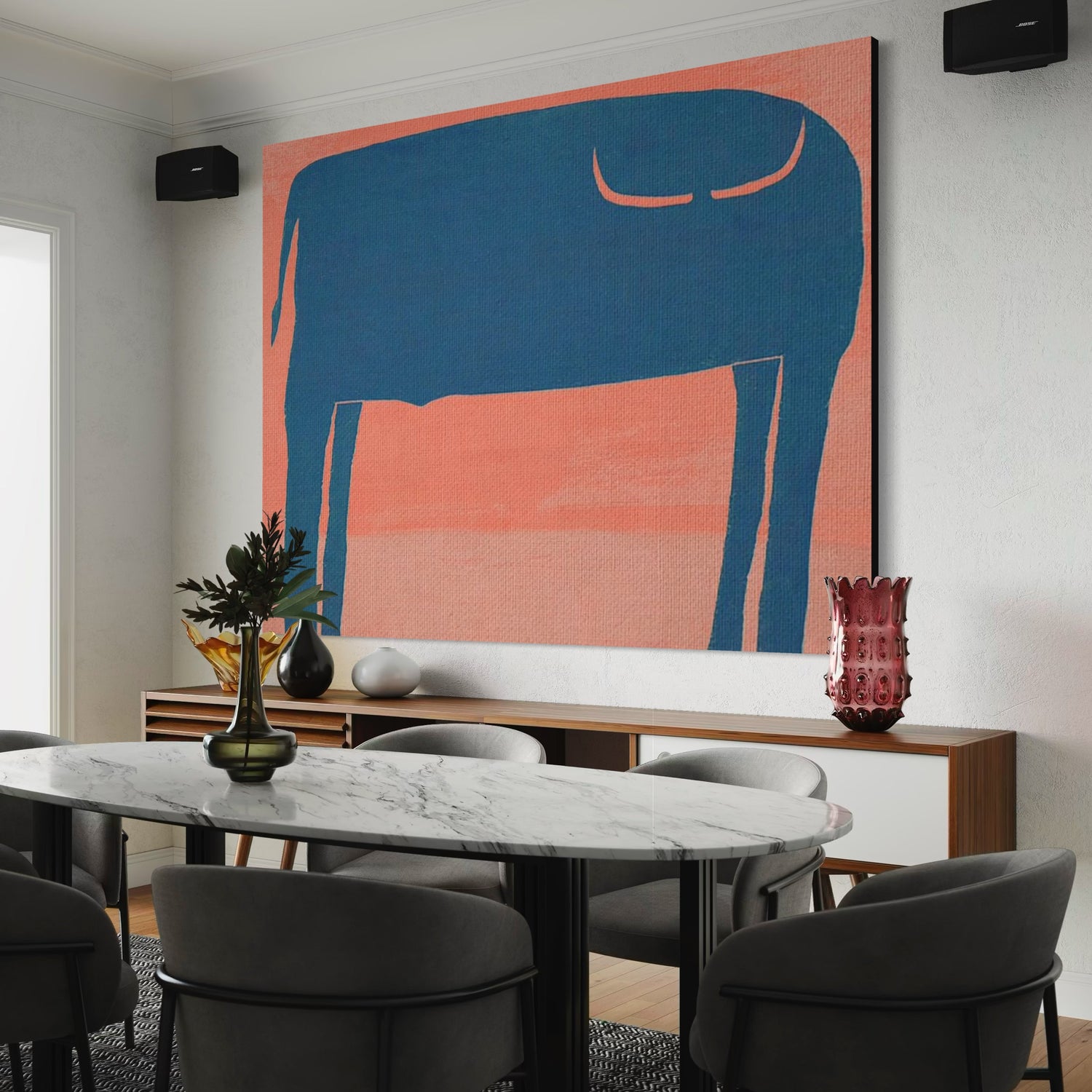 Toro Azul Pink Wall Art