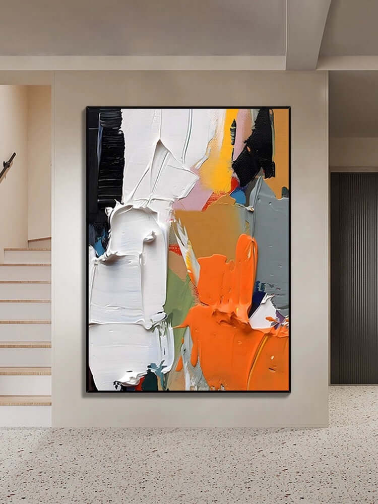 Arte de pared texturizado con efecto de erupción