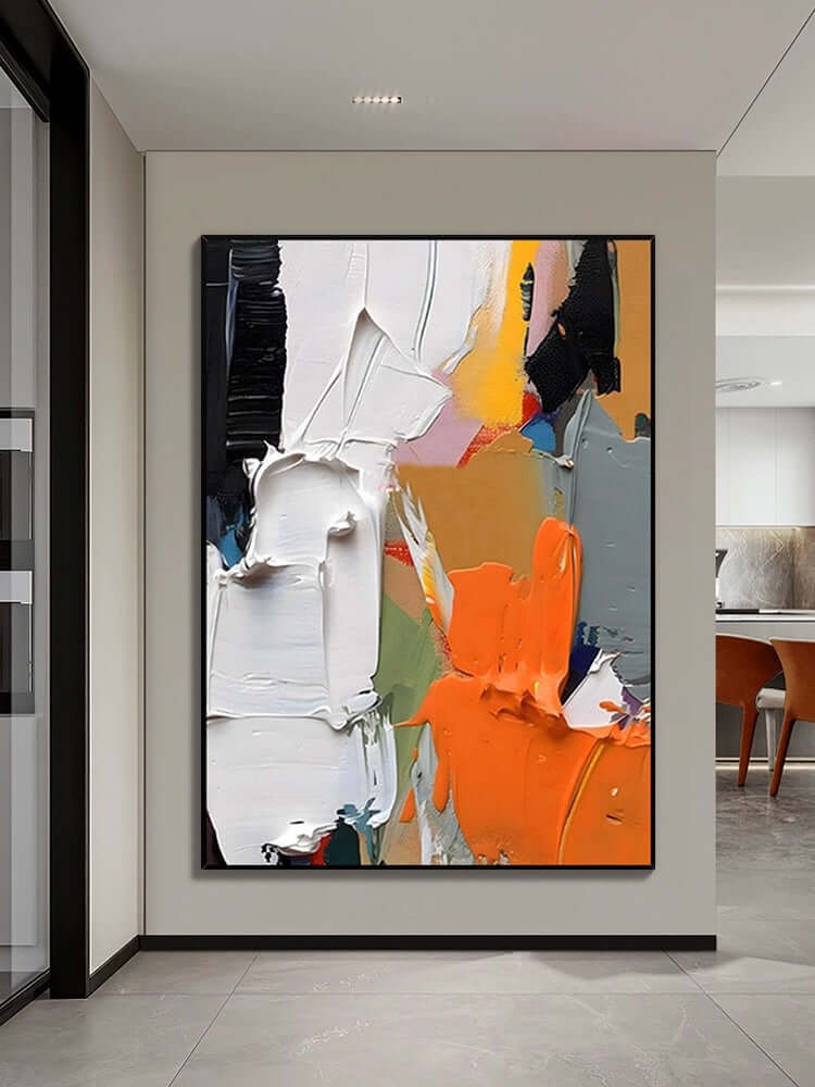Arte de pared texturizado con efecto de erupción