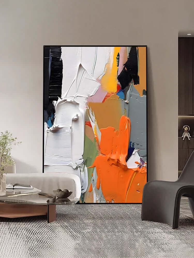 Arte de pared texturizado con efecto de erupción