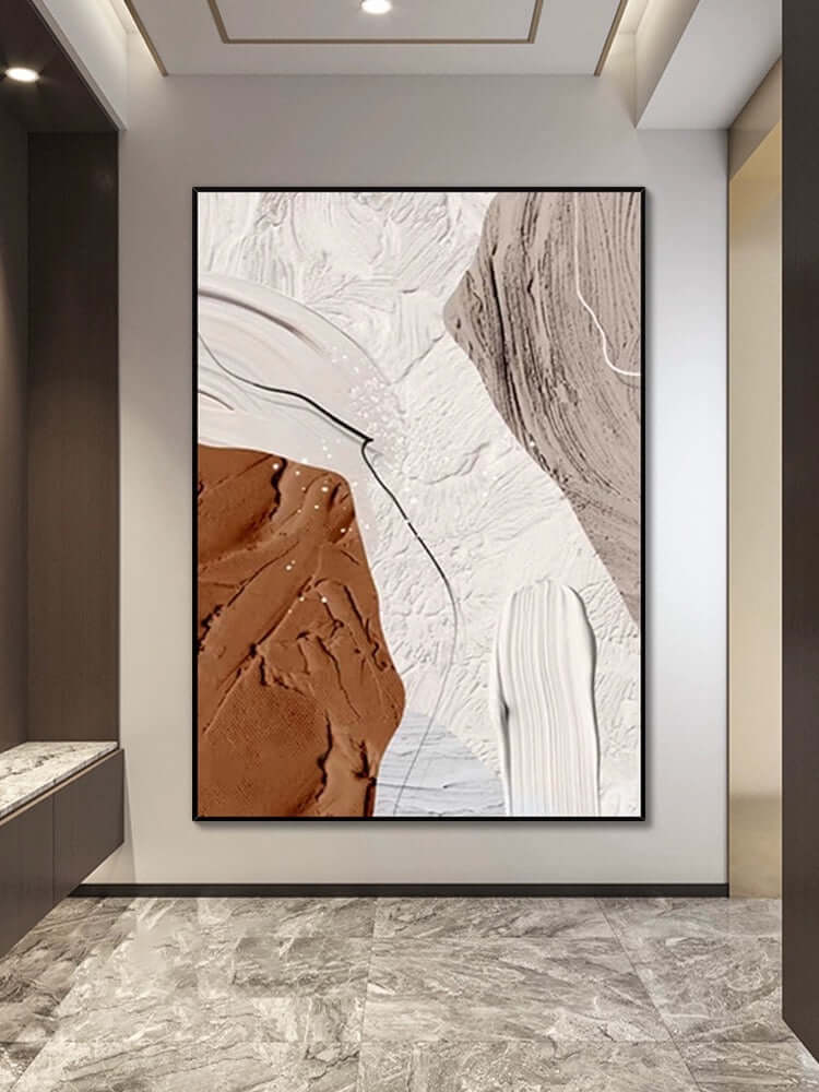 Madison Beige and Brown Wall Art Lounge Wall Art