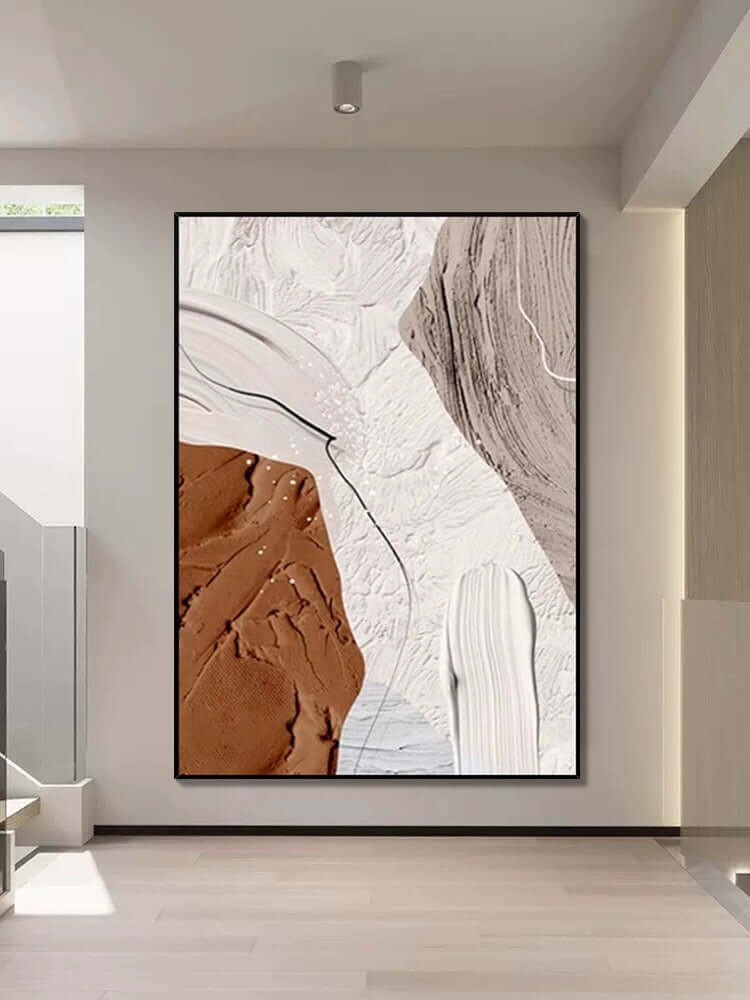 Madison Beige and Brown Wall Art - Hand Painting