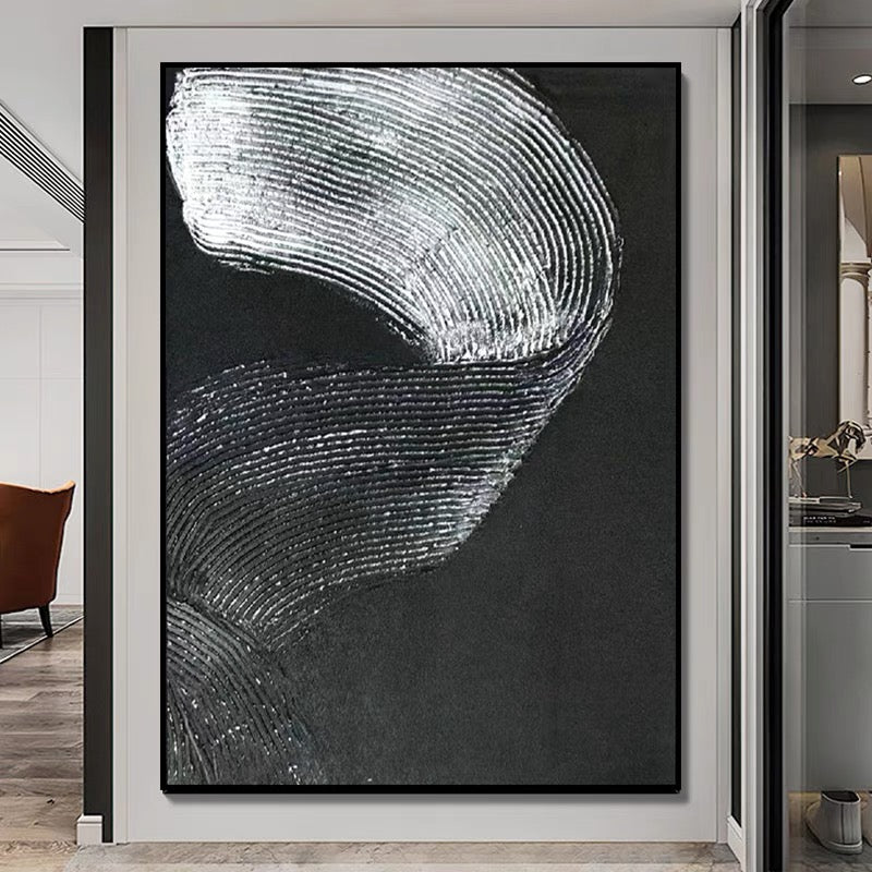 Black and Silver Brushes - Hand Painting