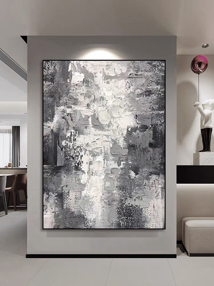 Black and White Wind - Hand Painting