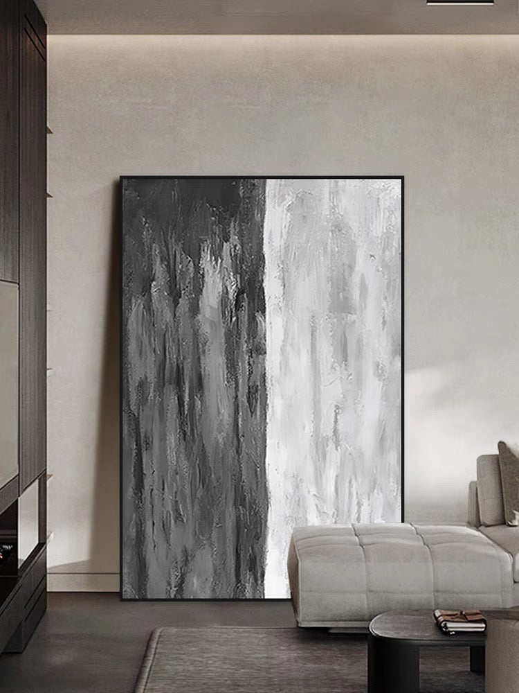 Vertical gris y blanco En blanco y negro