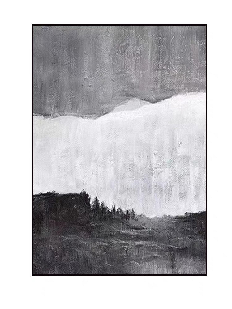 Black White and Gray - Hand Painting