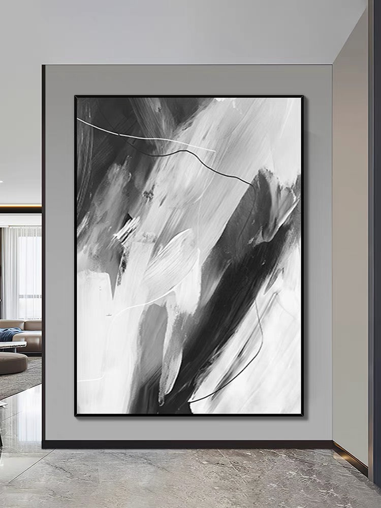 Arte en estilo negro y gris