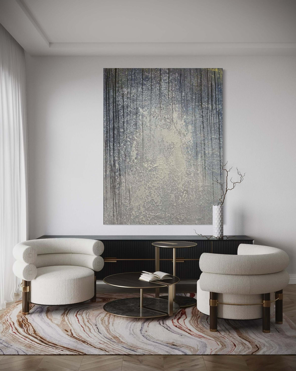 Winter Elegance - Hand Painting