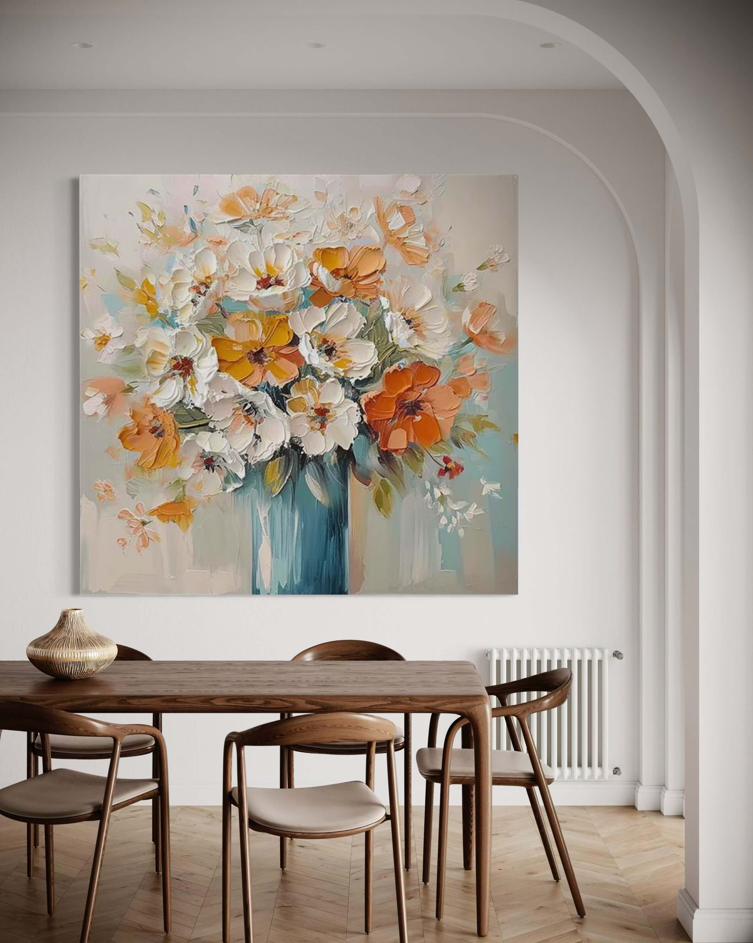 Vibrant floral wall art titled &