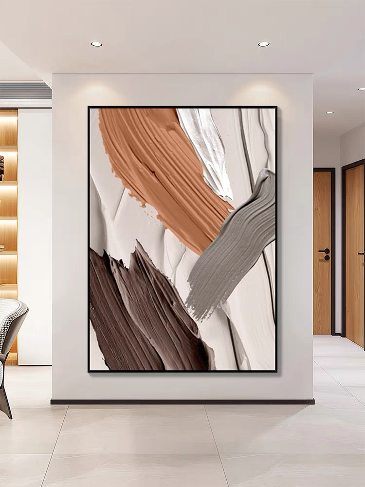 Beige e colore del caffè Dining Room Wall Art