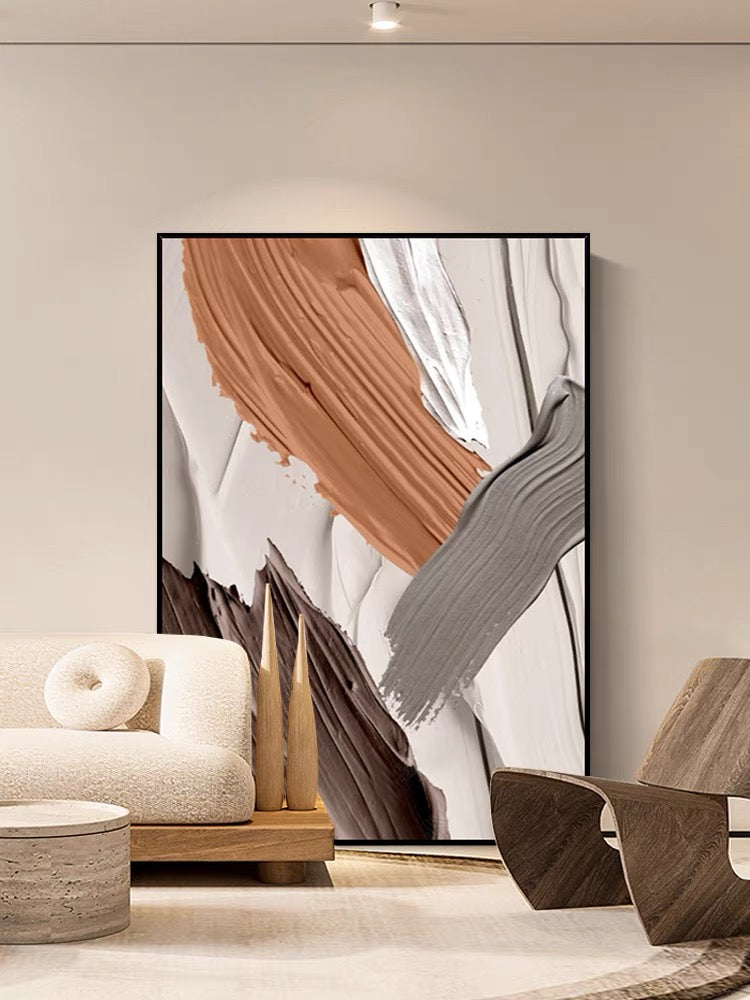 Beige e colore del caffè Dining Room Wall Art