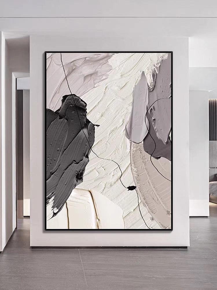 Viola e nero leggero misto Wabi Sabi Wall Art