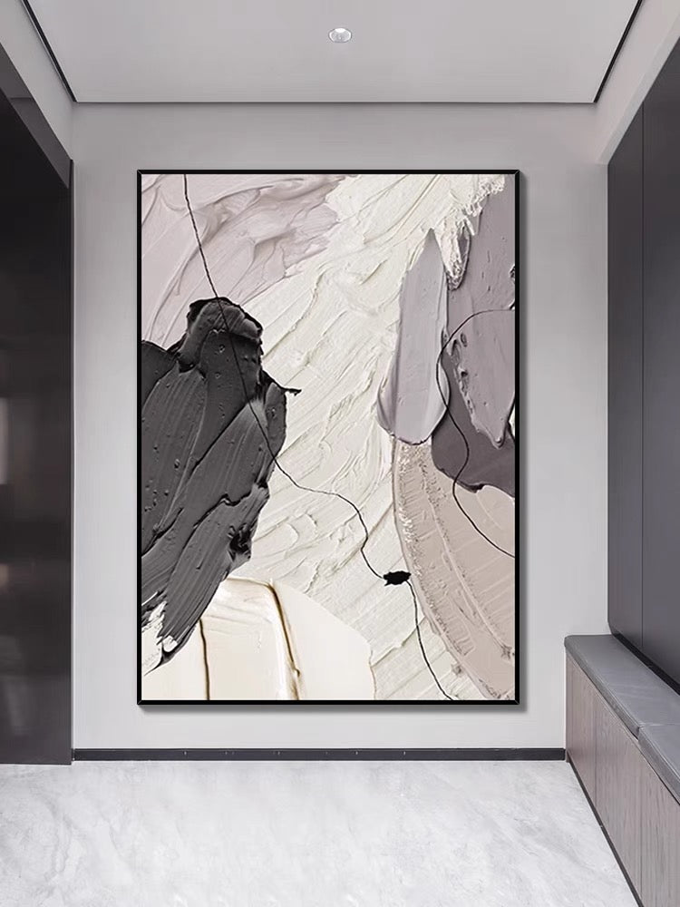 Viola e nero leggero misto Wabi Sabi Wall Art