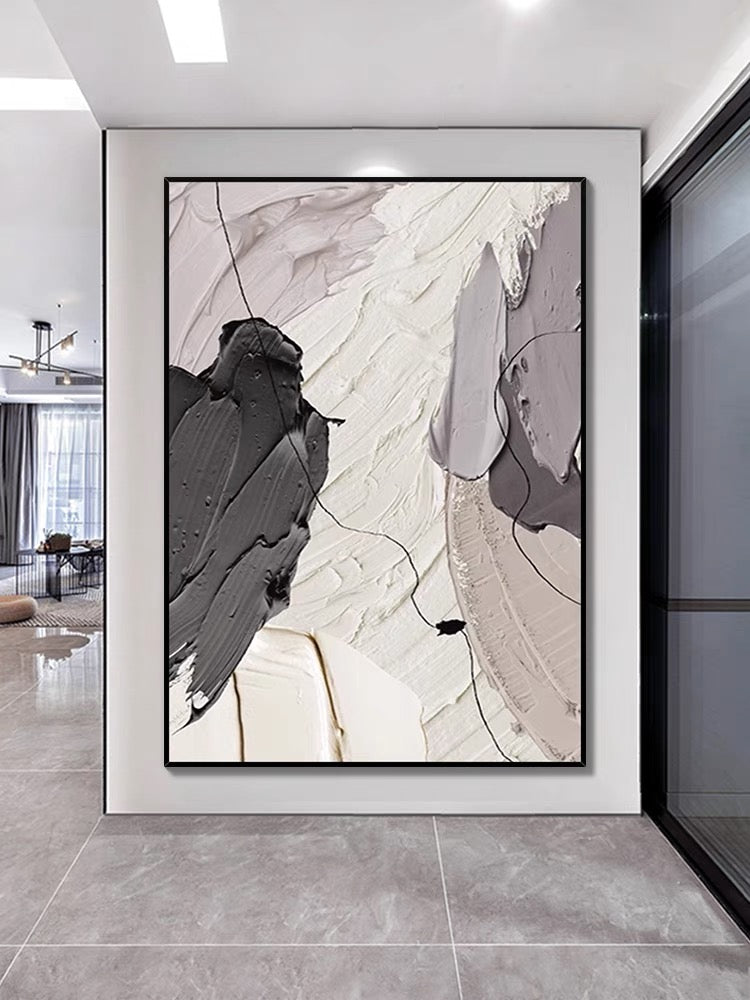 Viola e nero leggero misto Wabi Sabi Wall Art