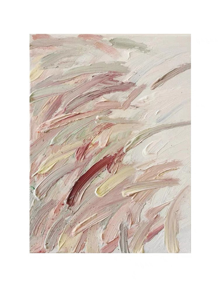 Pittura testurizzata da natura rosa Dining Room Wall Art