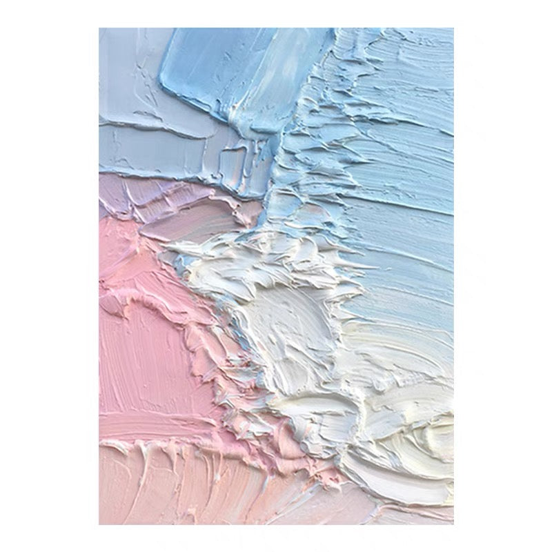 Strukturgemälde in Rosa und Blau