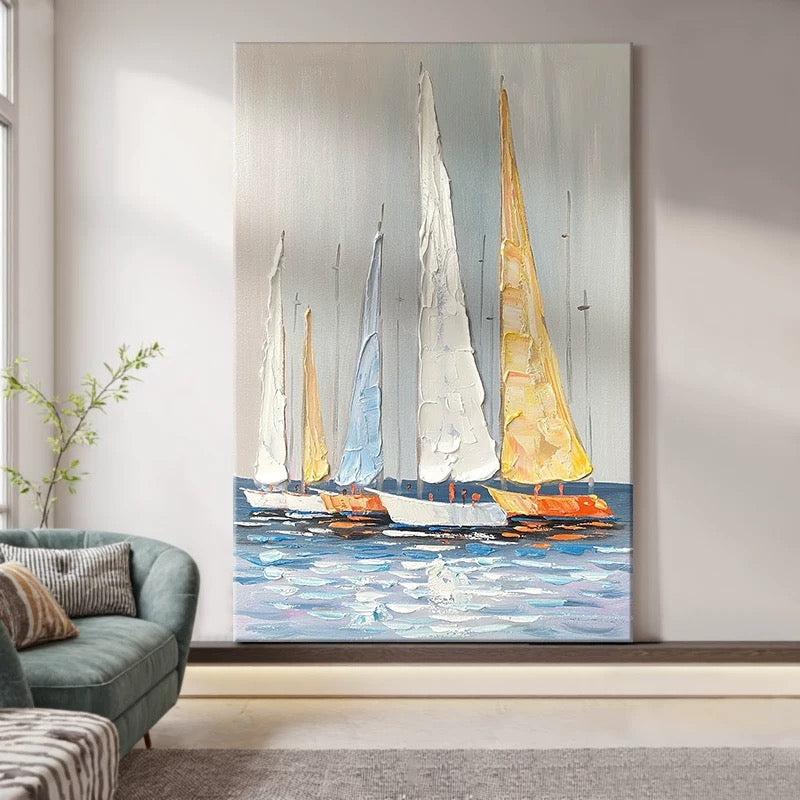 Textured Serenity - Hand Painting