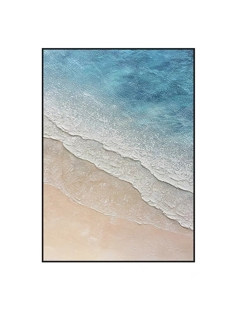 Pintura texturizada de tranquilidad y paisaje marino