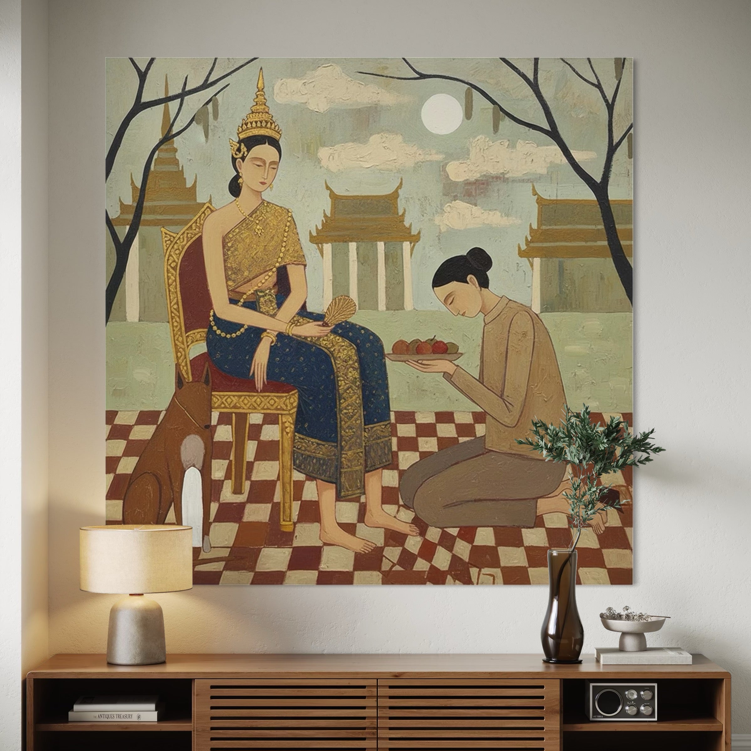 Between Two Stories - Hand Painting