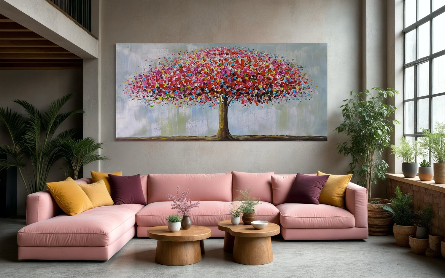 Tree of Abundance Pink Wall Art