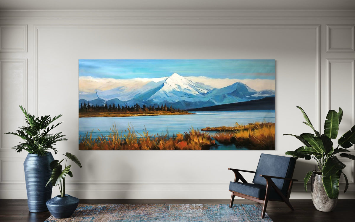 Where Sky Meets Stillness - Hand Painting