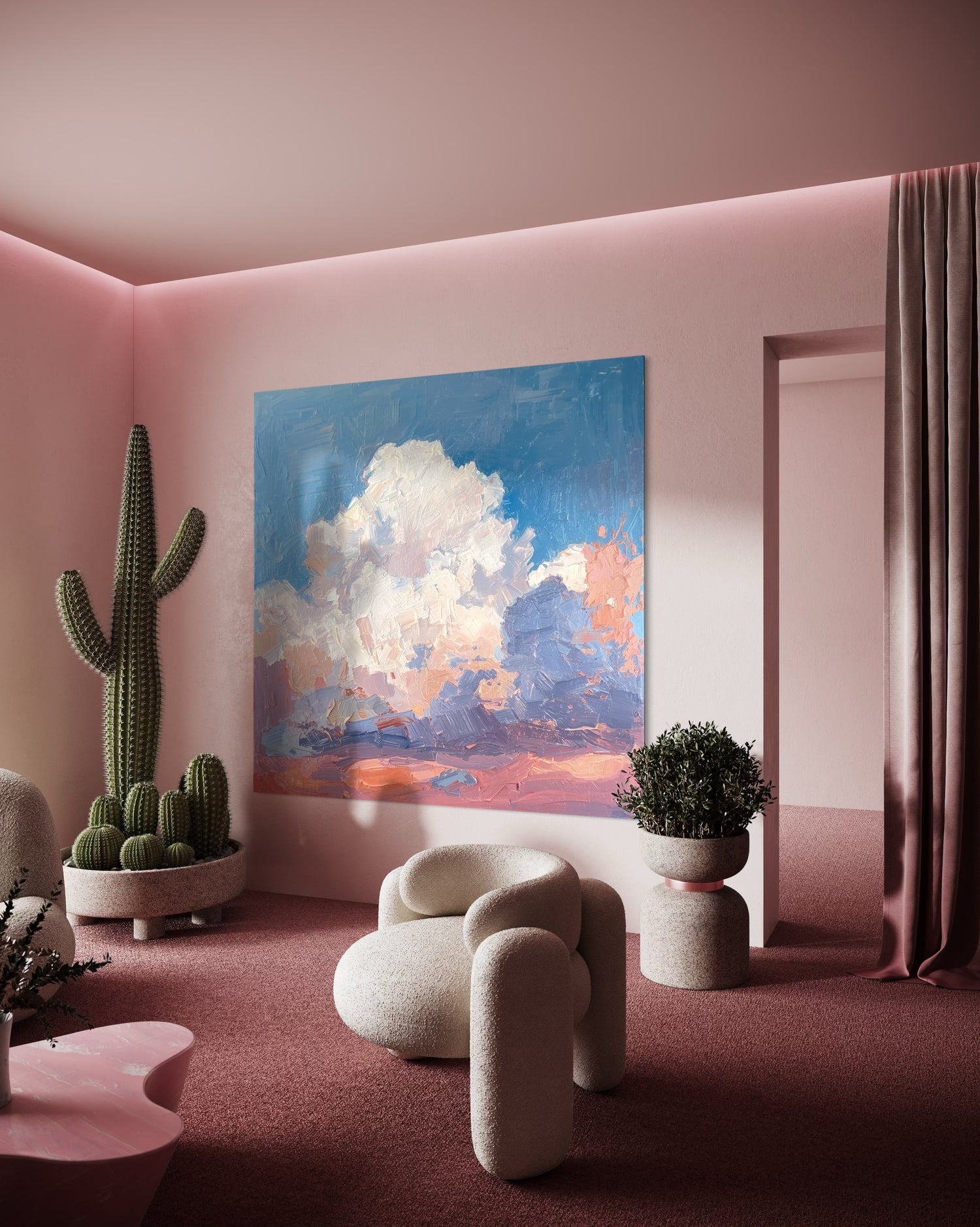 Dreamy Sky Pink Wall Art