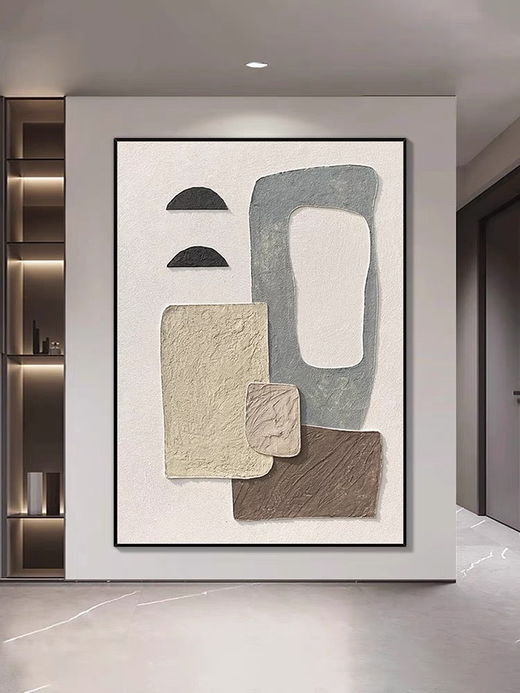 Arte de pared texturizado de estilo abstracto