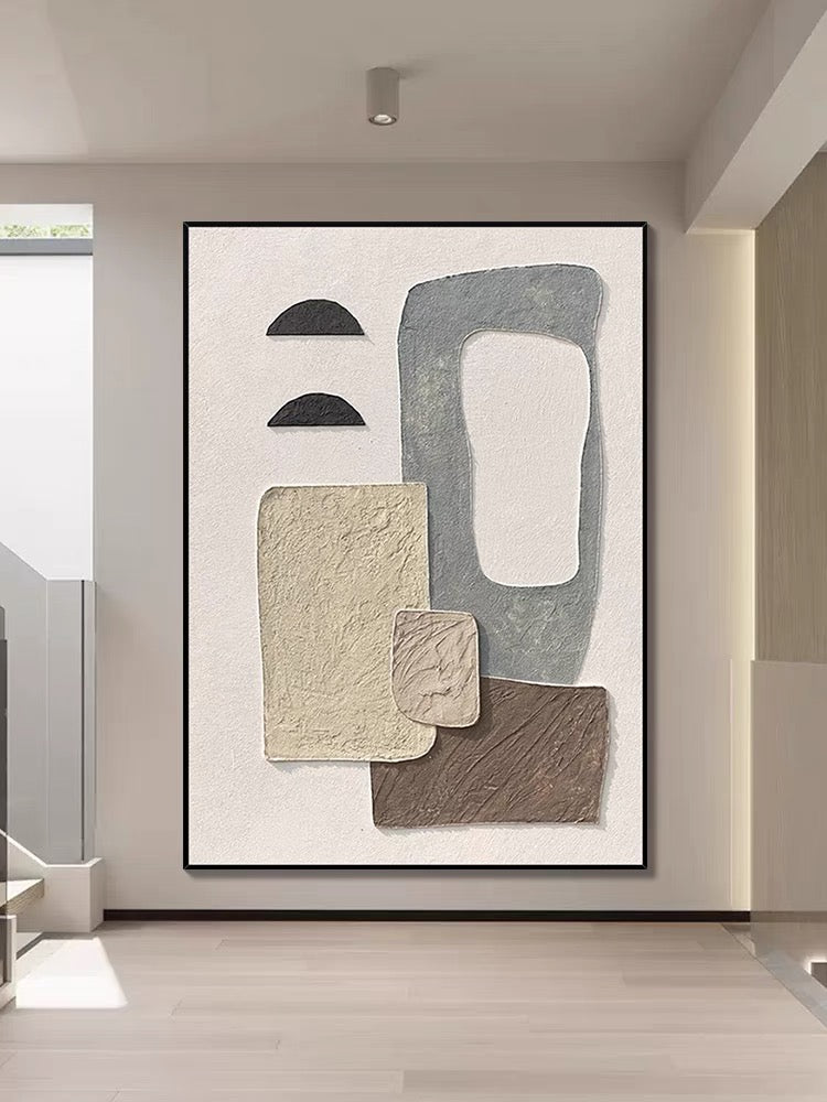 Arte de pared texturizado de estilo abstracto